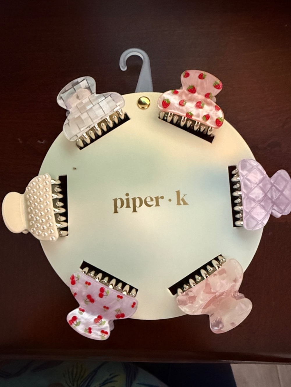 Piper.K Hair Mini Claw Clip Set Cherry 🍒 Strawberry 🍓 Pearls Girls Gym Beach New